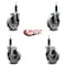 Service Caster 5'' Semi Steel Wheel Swivel 1'' Expanding Stem Caster Set 2 Brakes, 4PK SCC-EX20S515-SSR-2-TLB-2-1 - alternate 4